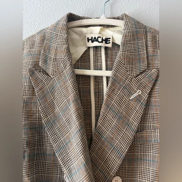 HACHE DOUBLE BREASTED PLAID JACKET - Picture 2 of 5